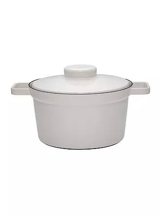 RIESS | Emaille Topf mit Deckel "Aromapot - Truehomeware" 24cm 3,5l | grau
